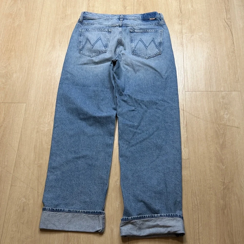 MOTHER The Dodger Skimp High Waist Cuffed Hem Wide Leg Jeans, SIZE 29 - Picture 6 of 13